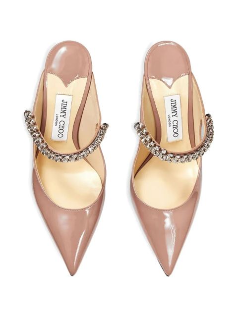Jimmy Choo crystal-embellishment pointed-toe mules - Pink