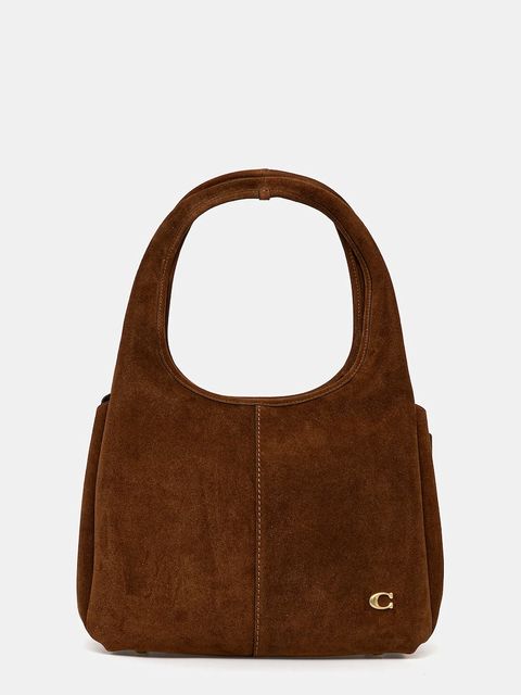 Coach torebka zamszowa Lana kolor brązowy CBZ96 - zdjęcie produktu nr 1