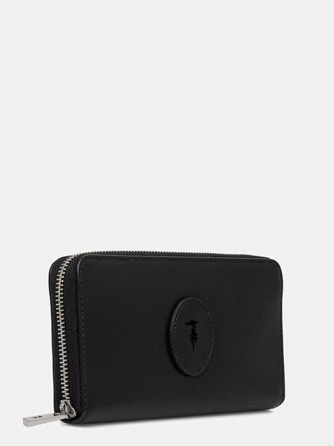Trussardi portfel skórzany damski kolor czarny I028E000041N - zdjęcie produktu nr 2