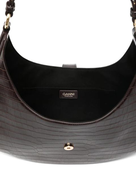 GANNI leather shoulder bag - Brown - zdjęcie produktu nr 2