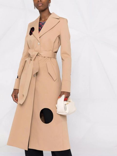 Off-White Meteor belted trench coat - Neutrals