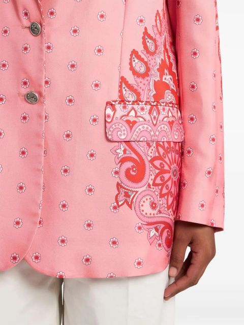 ETRO paisley-print silk blazer - Pink