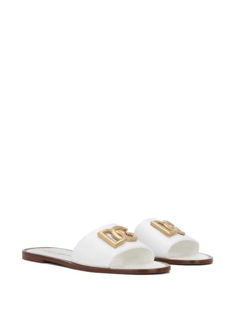 Dolce & Gabbana DG-logo leather sandals - White