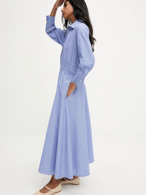 Answear.LAB sukienka kolor niebieski maxi rozkloszowana - zdjęcie produktu nr 1