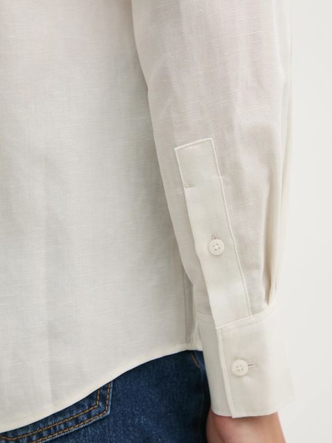 Calvin Klein koszula z domieszką lnu