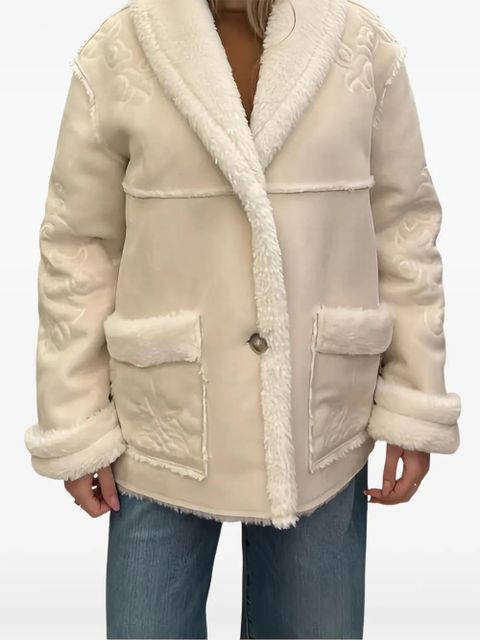 MC2 Saint Barth embroidered shearling textured jacket - Neutrals - zdjęcie produktu nr 1