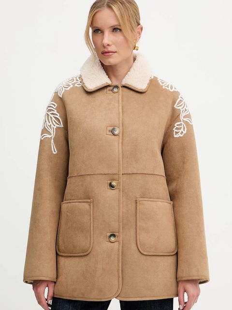 ERMANNO Firenze płaszcz kolor beżowy 57TD062E5A - zdjęcie produktu nr 1