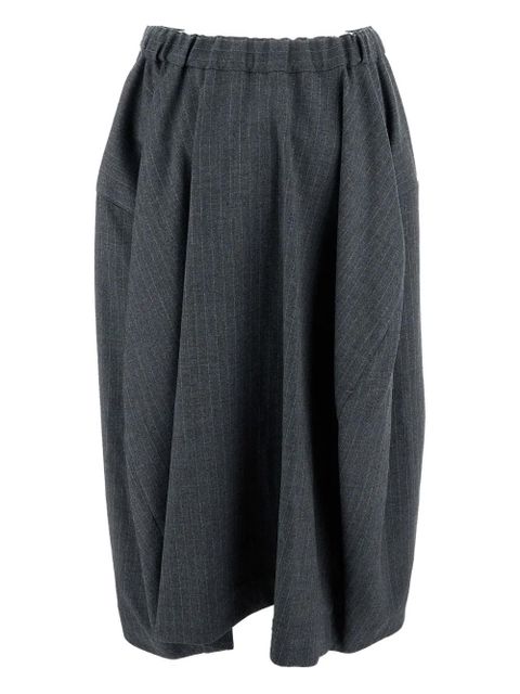 Comme Des Garçons pinstripe-pattern midi skirt - Grey - zdjęcie produktu nr 2
