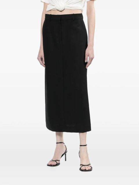 TOTEME low-waist straight skirt - Black