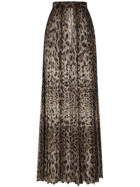 Dolce & Gabbana leopard-print culotte trousers - Black - zdjęcie produktu nr 1