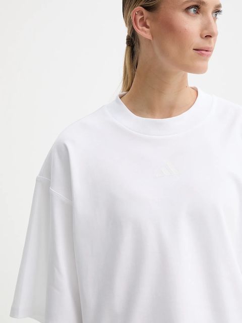 adidas t-shirt bawełniany City Escape damski kolor biały JF3404