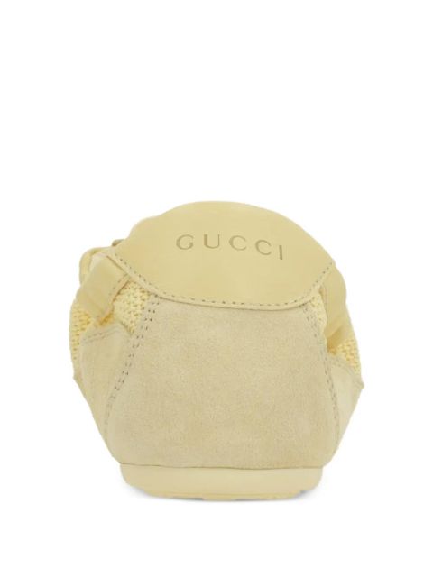 Gucci logo striped leather sneakers - Neutrals