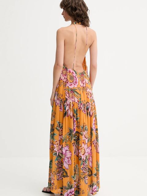 Farm Rio sukienka kolor pomarańczowy maxi rozkloszowana 336675 - zdjęcie produktu nr 2