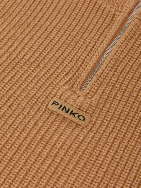PINKO ribbed zip-neck dicky - Neutrals - zdjęcie produktu nr 2