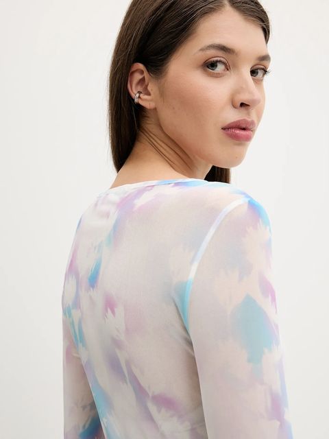 Karl Lagerfeld Jeans longsleeve kolor biały A3W17049