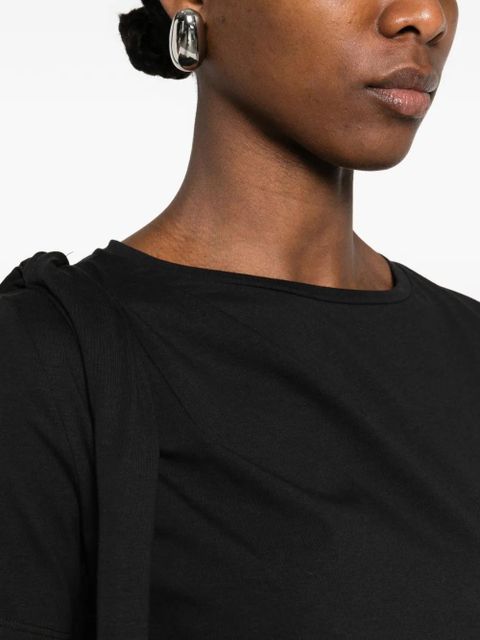 Blumarine draped T-shirt - Black