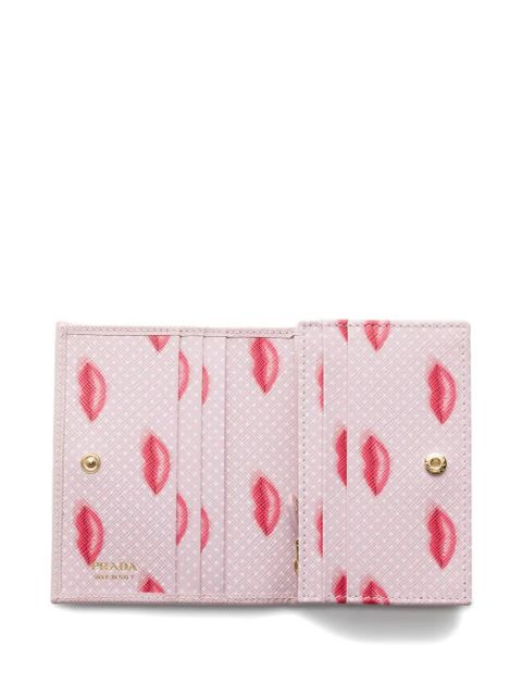 Prada small saffiano leather wallet - Pink