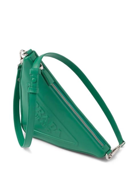 Prada Triangle leather mini bag - Green