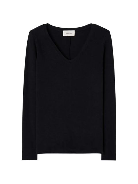 American Vintage Sonoma V-neck T-shirt - Black - zdjęcie produktu nr 1