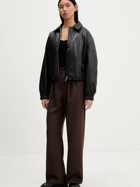 Abercrombie & Fitch spodnie damskie kolor brązowy szerokie high waist KI156-5502-480 - zdjęcie produktu nr 2