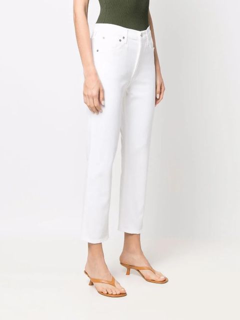 AGOLDE high-waist cropped jeans - White