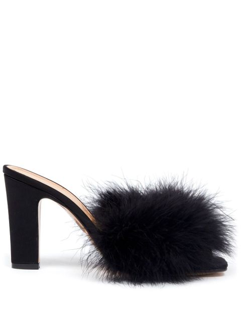 Maison Margiela Feather 90mm satin sandals - Black - zdjęcie produktu nr 1