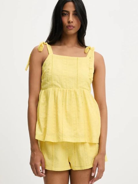 Answear.LAB bluzka i szorty damski kolor żółty - zdjęcie produktu nr 2