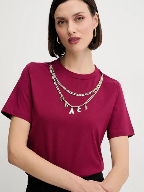 Silvian Heach t-shirt bawełniany BENSOULA damski kolor różowy GPA25130TS