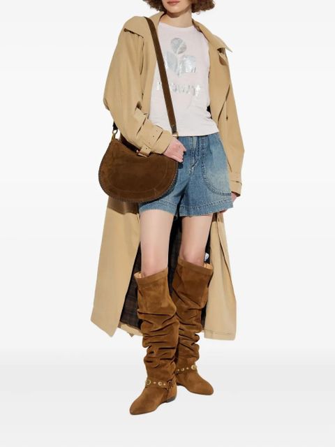 MARANT ÉTOILE metallic-logo linen t-shirt - Pink - zdjęcie produktu nr 2