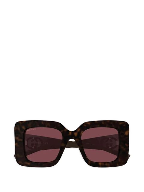 Gucci Eyewear tortoiseshell-effect sunglasses - Brown - zdjęcie produktu nr 1