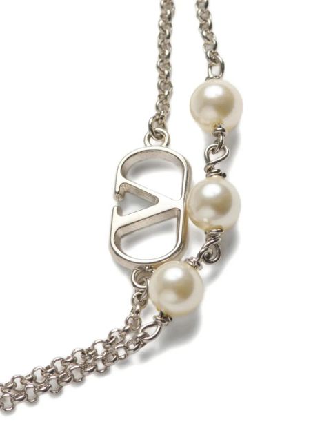 Valentino Garavani VLogo Signature double-chain bracelet - Silver