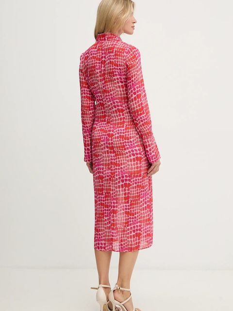 Patrizia Pepe sukienka kolor czerwony midi prosta 8A1662 A725