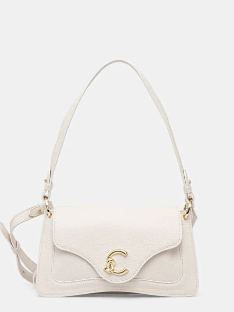 Coccinelle torebka skórzana COCCINELLE C-ME kolor biały SSL 12 01 01