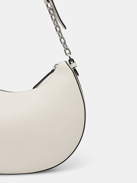 Karl Lagerfeld torebka skórzana Karl Lagerfeld x Paris Hilton kolor biały B1W30270