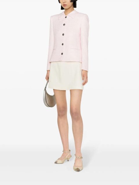 Alessandra Rich sequin-embellished tweed blazer - Pink