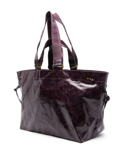 ISABEL MARANT Wardy leather tote bag - Purple