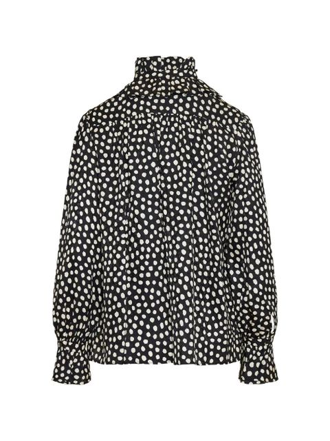 Chloé ruffled polka dot blouse - Black - zdjęcie produktu nr 2