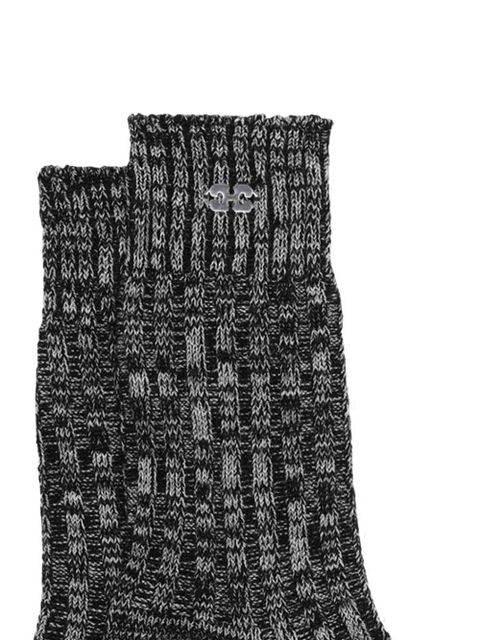 GANNI ribbed socks - Black - zdjęcie produktu nr 2