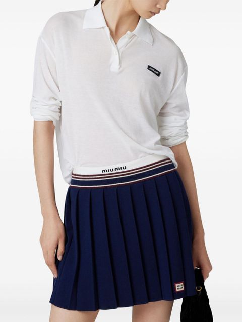 Miu Miu jersey polo shirt - White - zdjęcie produktu nr 2