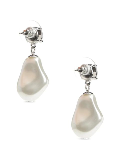Self-Portrait pearl drop earrings - Silver - zdjęcie produktu nr 2