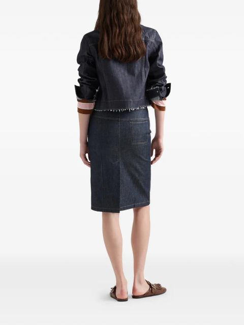 Prada denim pencil mini skirt - Blue