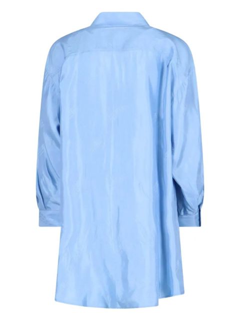 MM6 Maison Margiela logo-pattern shirt dress - Blue - zdjęcie produktu nr 2