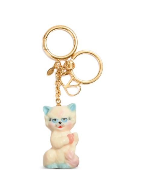 Valentino Garavani Le Chat De La Maison nylon bag charm with key ring - White - zdjęcie produktu nr 1