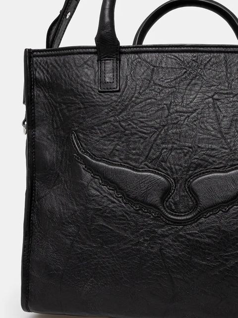 ZADIG&VOLTAIRE torebka skórzana kolor czarny LWBA02577