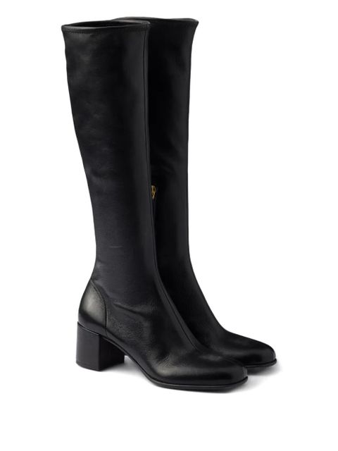 Prada 55mm nappa-leather boots - Black - zdjęcie produktu nr 2