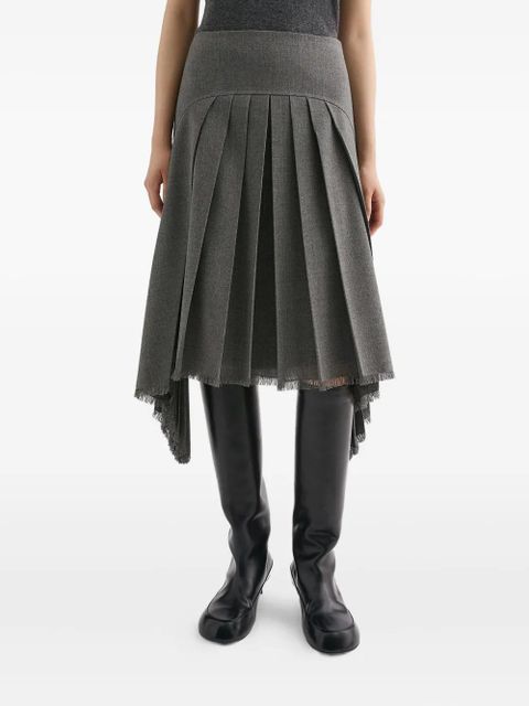 Jil Sander pleated midi skirt - Grey - zdjęcie produktu nr 2