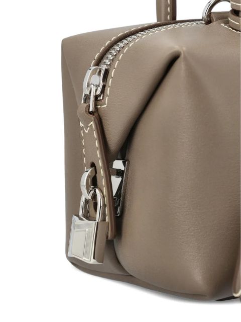 Max Mara Holdalls top handle padlock-detail tote bag - Brown