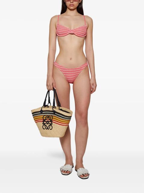 Bond-eye Sign stripe-ribbed bikini bottom - Pink - zdjęcie produktu nr 2
