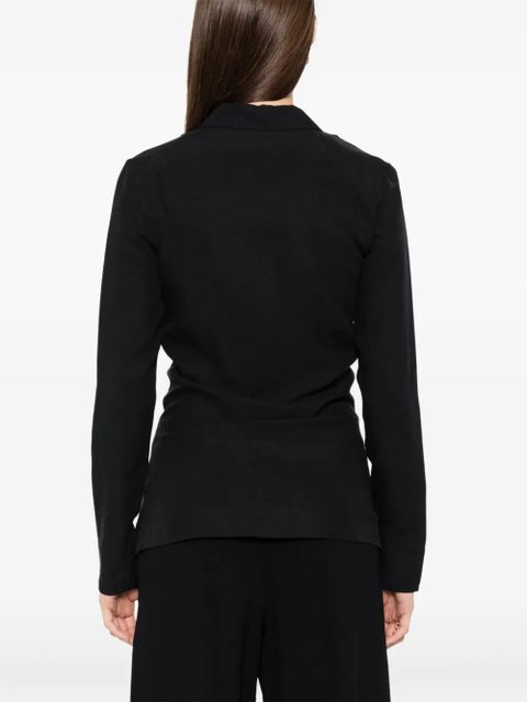 TOTEME notched-collar shirt - Black