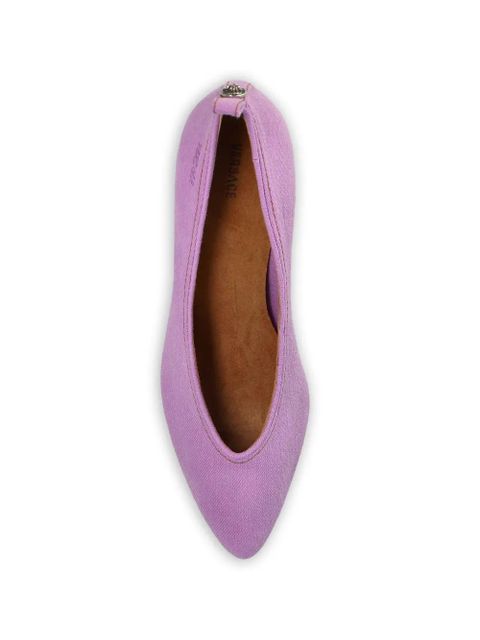 Versace 70mm leather heeled pumps - Purple